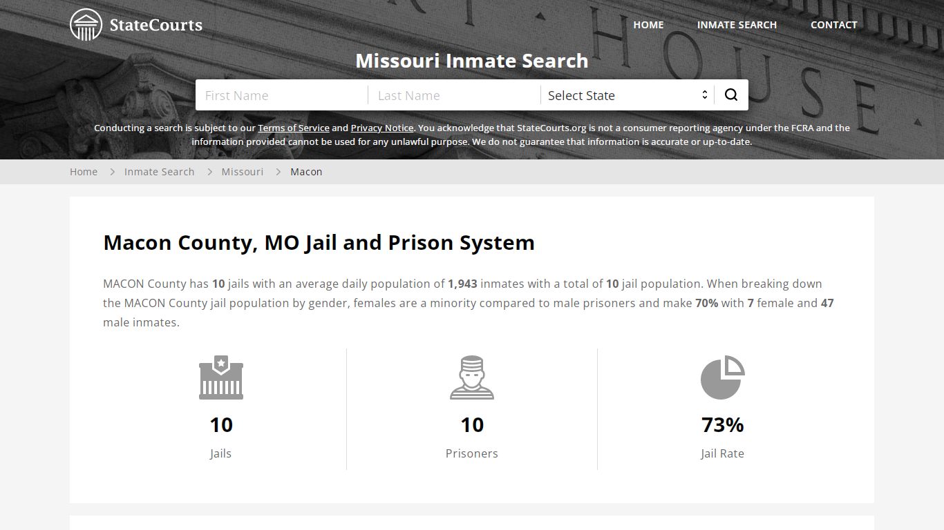 Macon County, MO Inmate Search - StateCourts