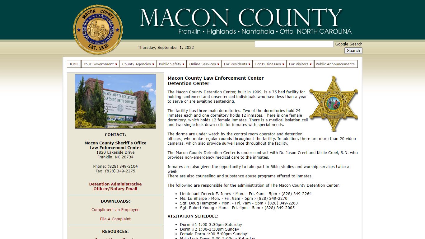 Detention Center - Macon County, North Carolina